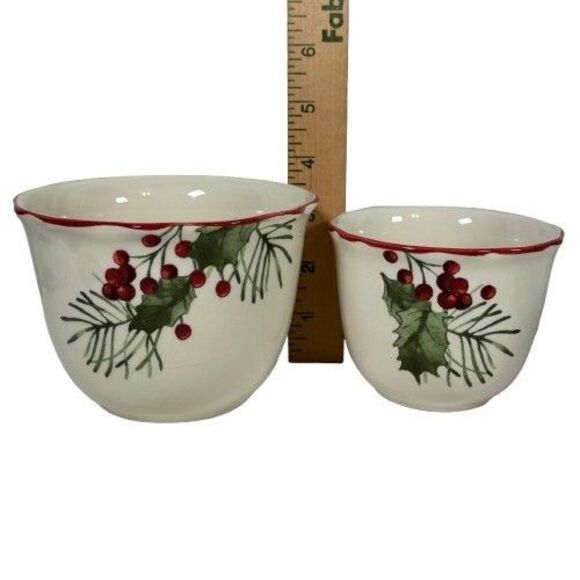 Better Homes & Gardens Winter Forest Christmas Set of 2 Nesting Serving Bowls - Picture 11 of 11